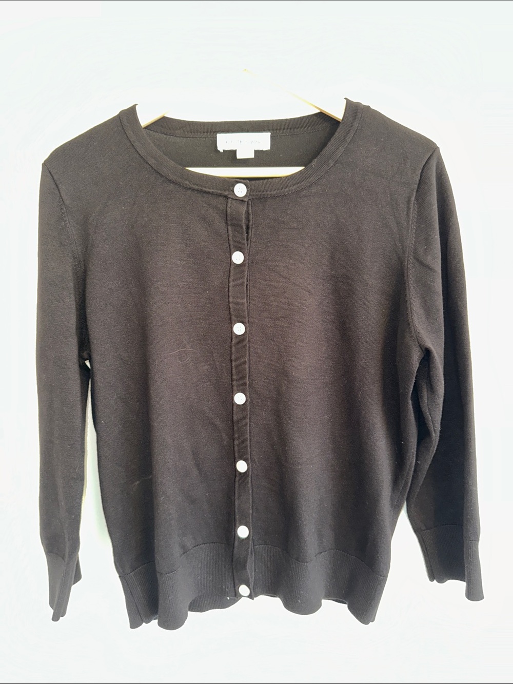3/4 sleeve button front cardigan